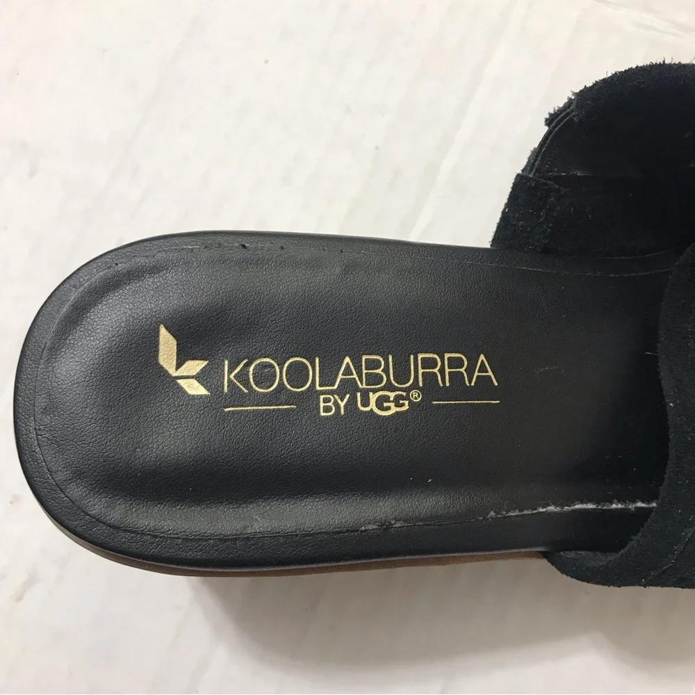 Koolaburra By UGG Raychel Open Toe Suede Mule Black Size 9.5 - Picture 6 of 8